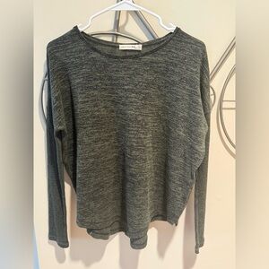 Rag & Bone Green Heather Long Sleeve Top, Size XS, Cottagecore